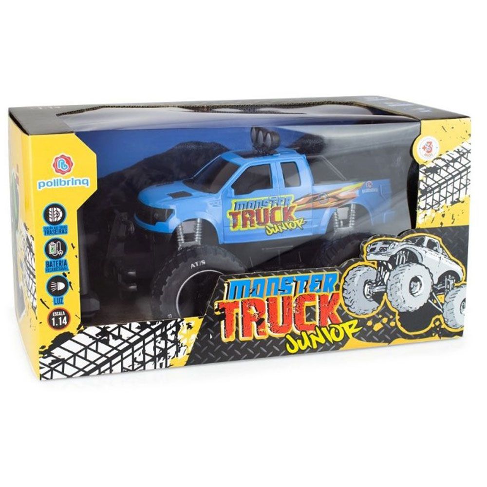 Brinquedo Carrinho de Controle Remoto Pick Up Monster Para Crianças -  Polibrinq - Baby&Kids