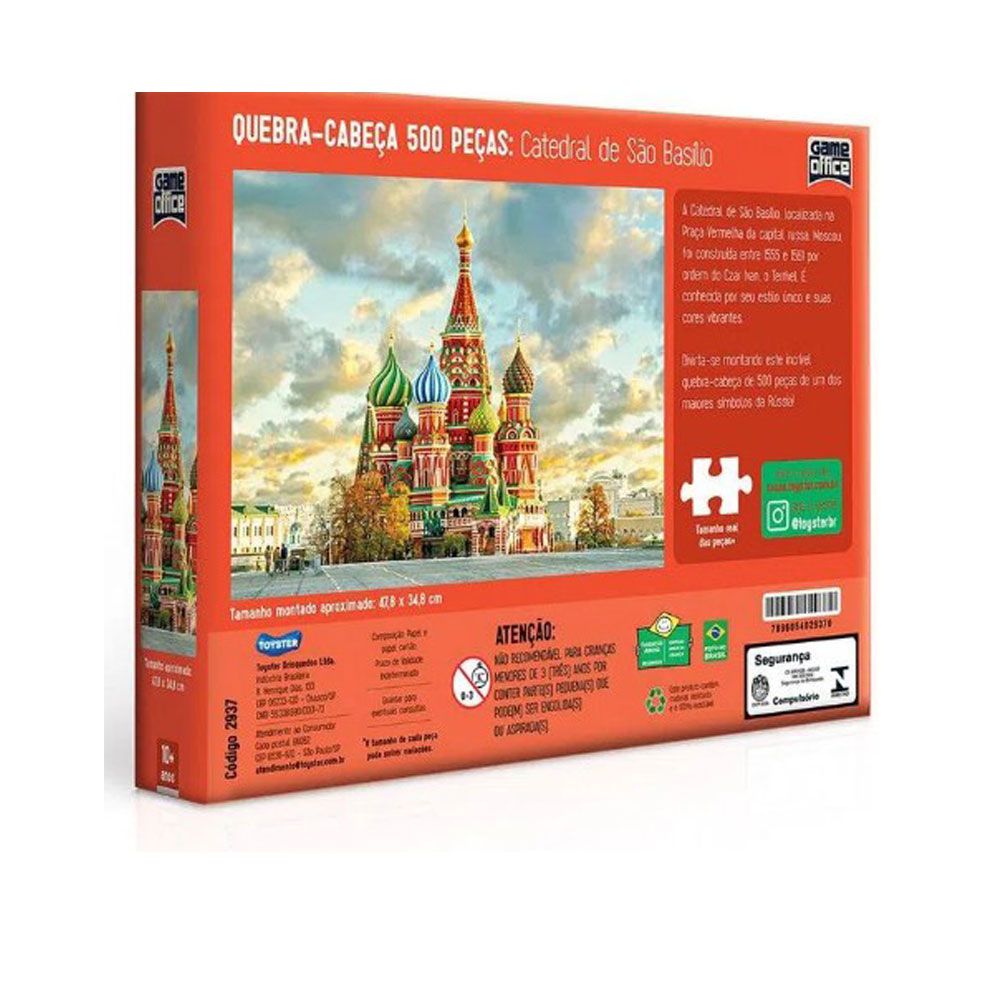 Quebra-Cabeça Toyster São Basílio 500 Peças - Pequenos Travessos ...