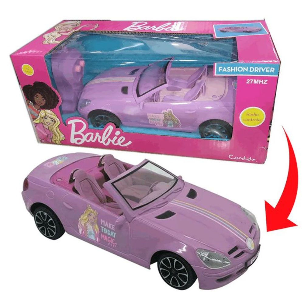 Carrinho Controle Remoto Barbie Fashion Driver 1834 Candide