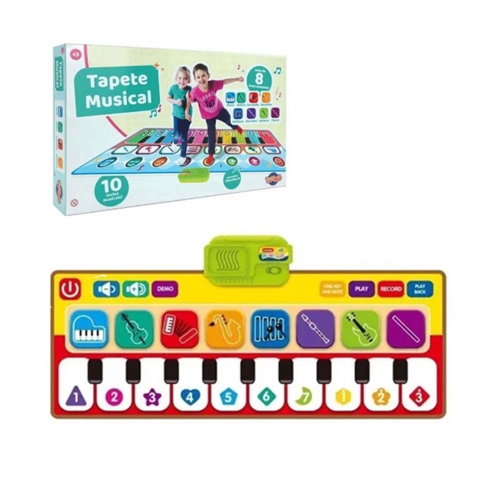 Piano Infantil Teclado Musical Frozen 2 Grava Reproduz Sons Toyng