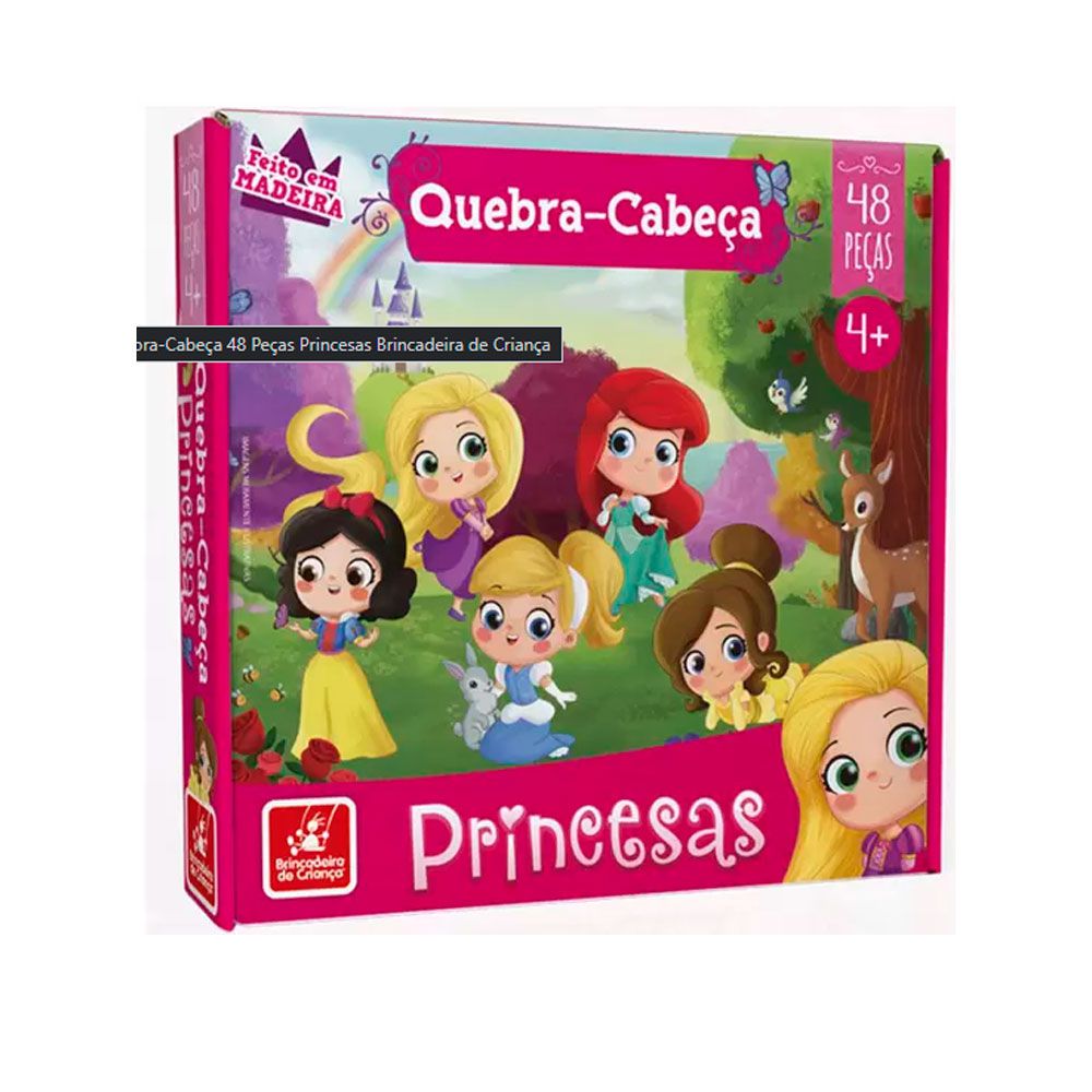 Jogo Quebra Cabeça Infantil Meninas Princesas Premium 100 Peças