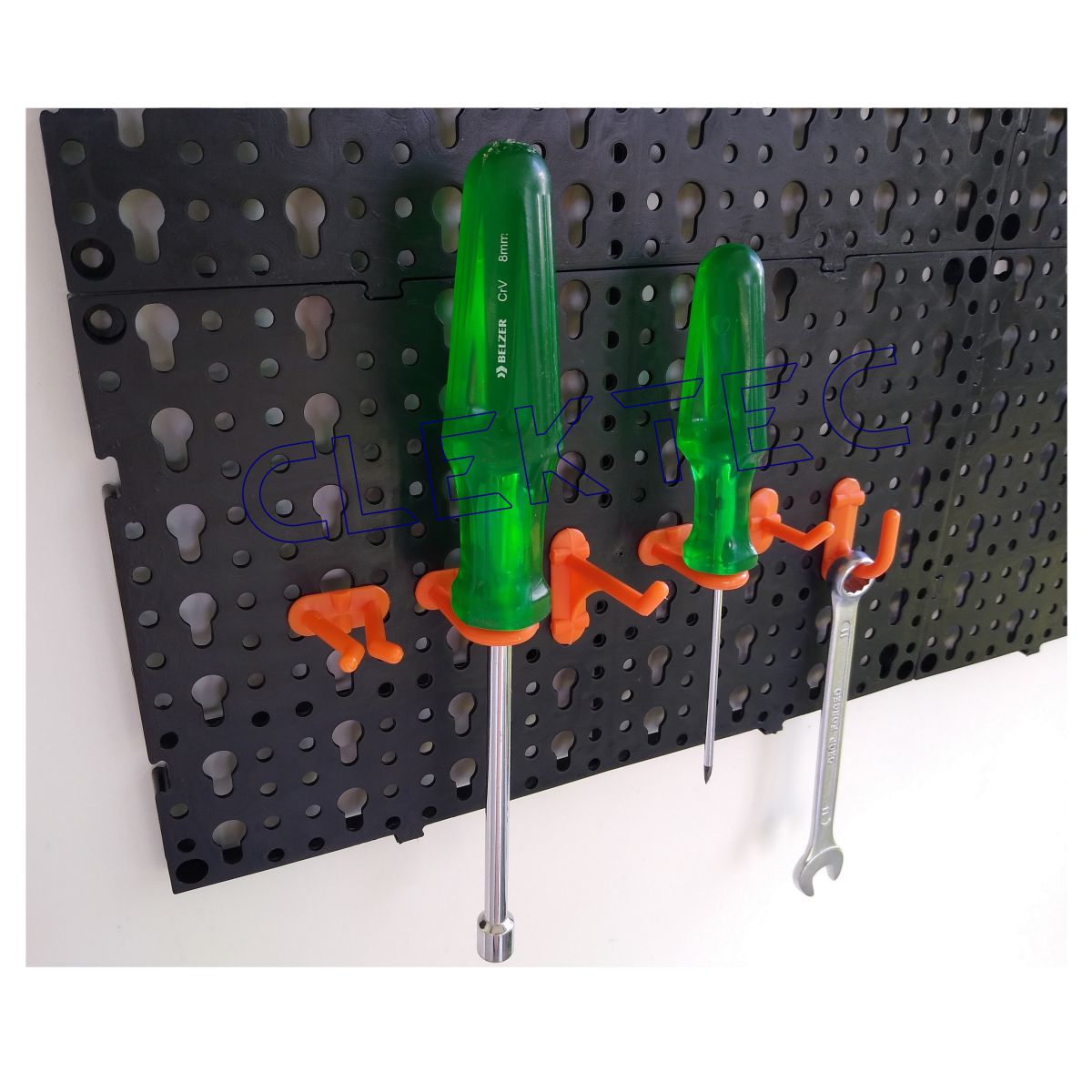 Ganchos Laranja para Painel de Ferramentas. - CLEKTEC Ferramentas