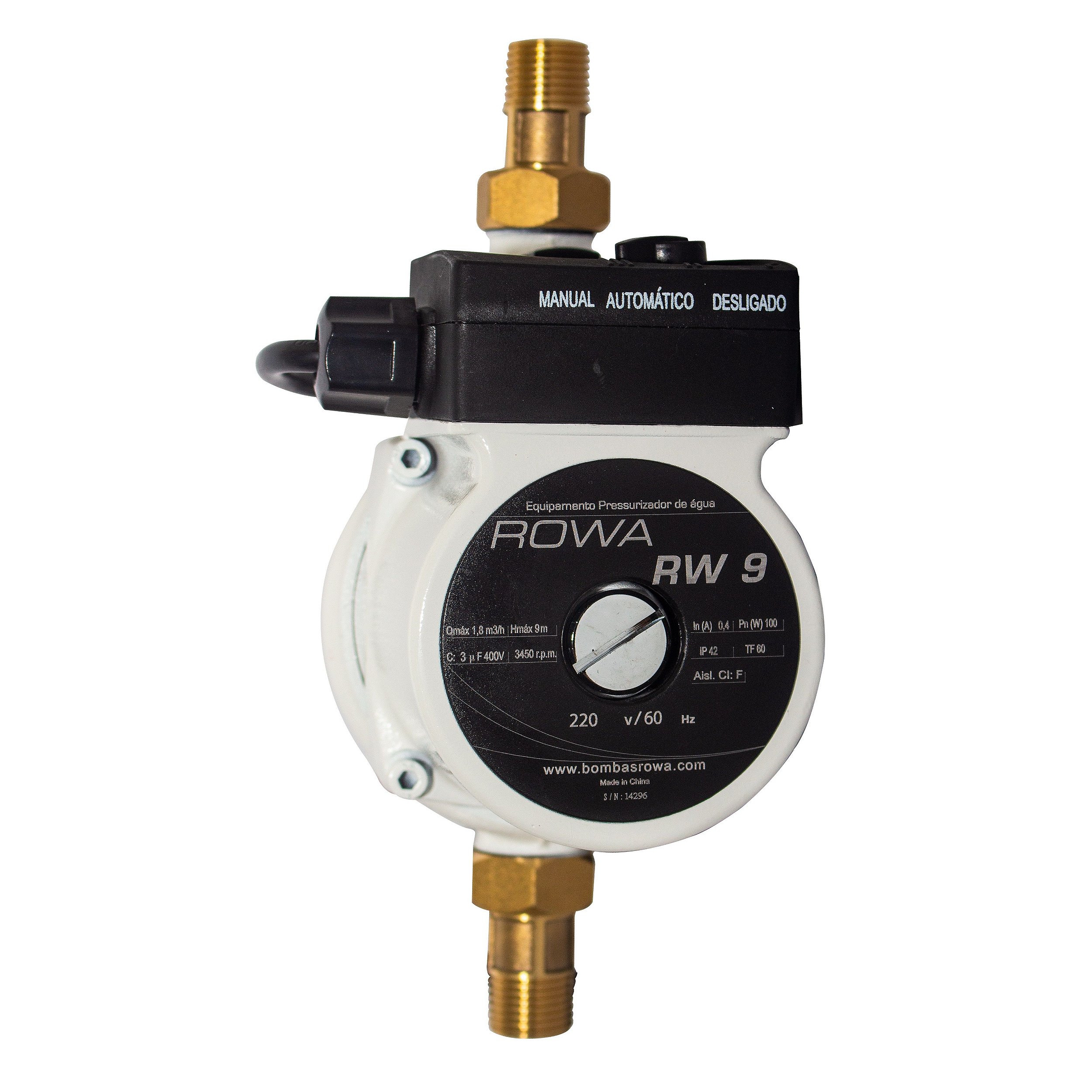 Mini Pressurizador para passagem aquecedor a gás e água RW9 100W - Casa e  Construção Fácil