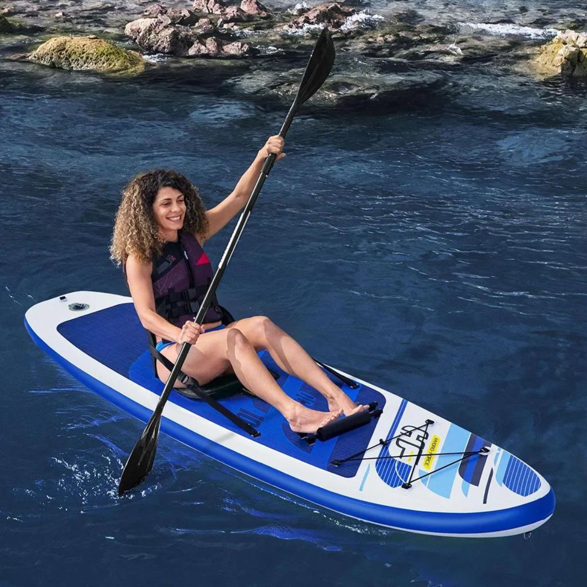 Prancha Inflável Oceana com remo e assento - Bestway - Kai Caiaques