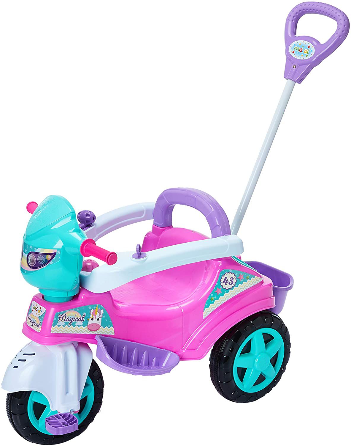 Triciclo Infantil Carrinho Motoca Passeio C/ Empurrador Bebê