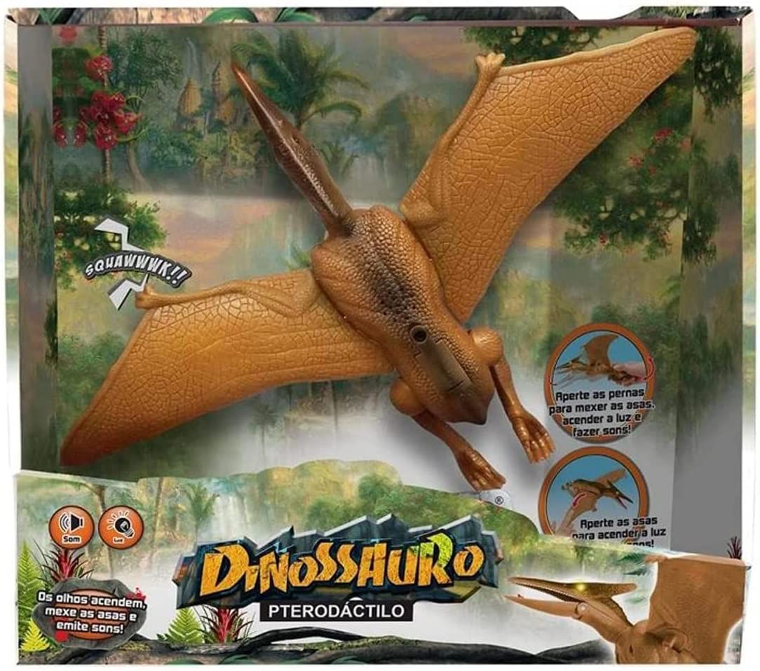 Dinossauro Pterodáctilo - Com som e luz -DMT5932 - DMTOYS - Real Brinquedos