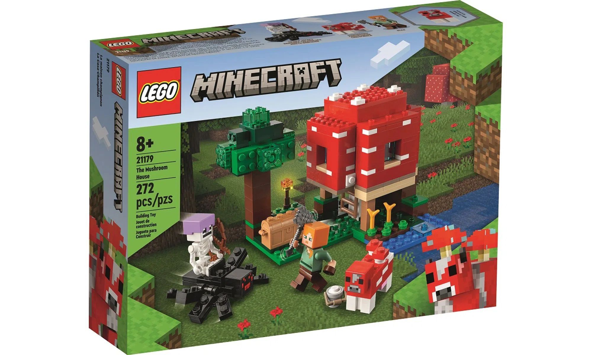 Lego Minecraft 242 peças - A Casa do Axolotl - 21247 Lego - Real Brinquedos