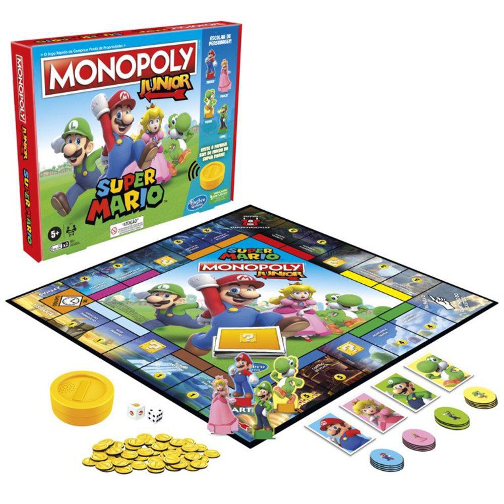 Jogo Monopoly Jr. - Super Mario - F4817 - Hasbro - Real Brinquedos