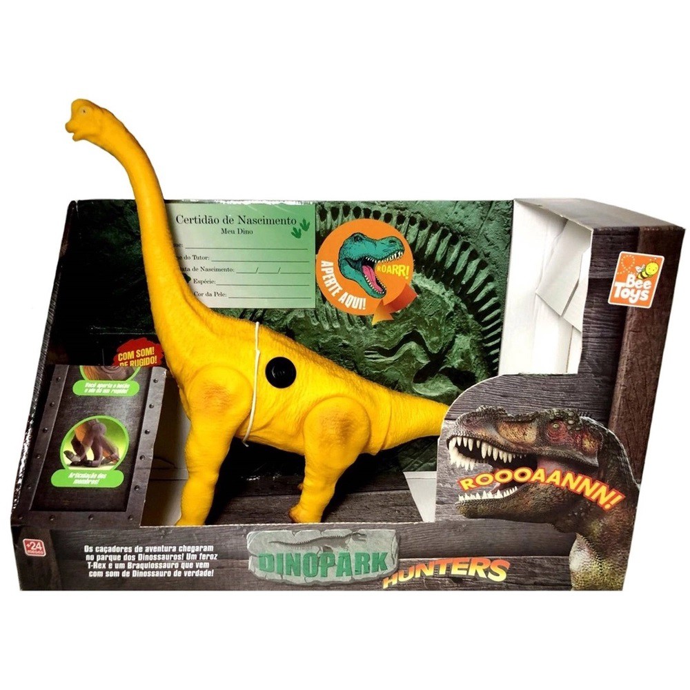 Dinossauro Dinopark Hunters T-Rex Bee Toys Predador - Pequenos