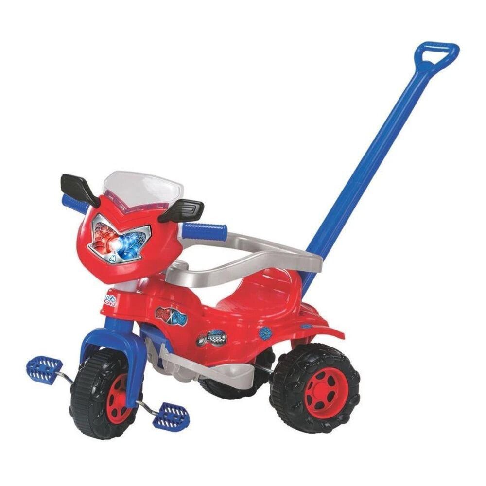 Triciclo Infantil Com Empurrador Motoca Passeio Vermelho