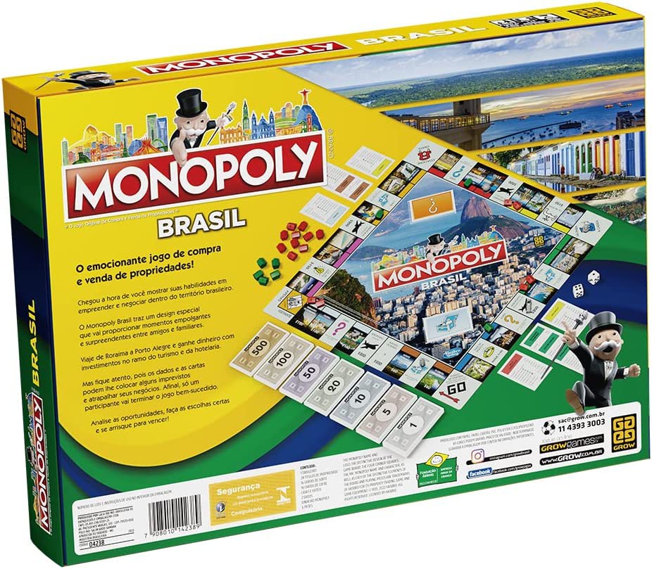 Jogo Monopoly Brasil - 4238 - Grow - Real Brinquedos