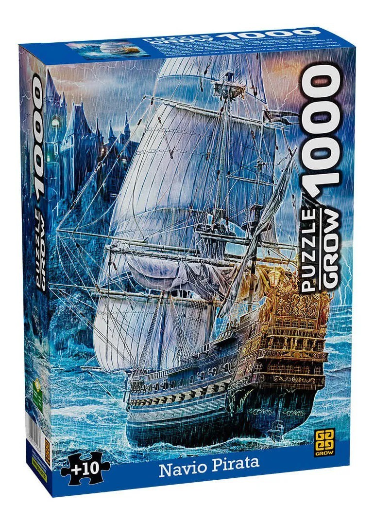 Brinquedo Navio Pirata + Quebra Cabeca + Jogo Memoria