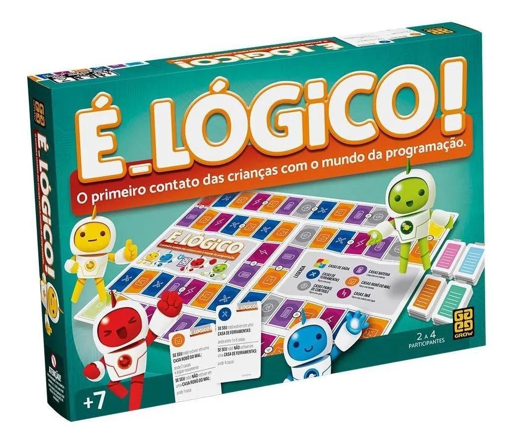 Jogo Educativo - É Lógico - 2 a 4 Jogadores - Grow