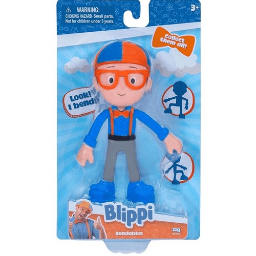 Blippi – Boneco Bendables 12 cm - Blippi - 4109 - Candide - Real Brinquedos