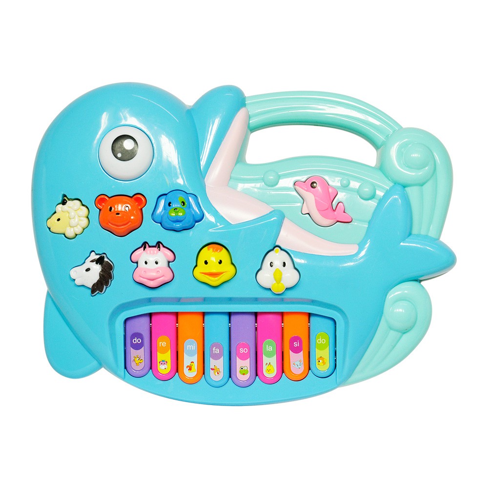 Teclado Bichinho Musical Azul Havan Toys - HBR0403