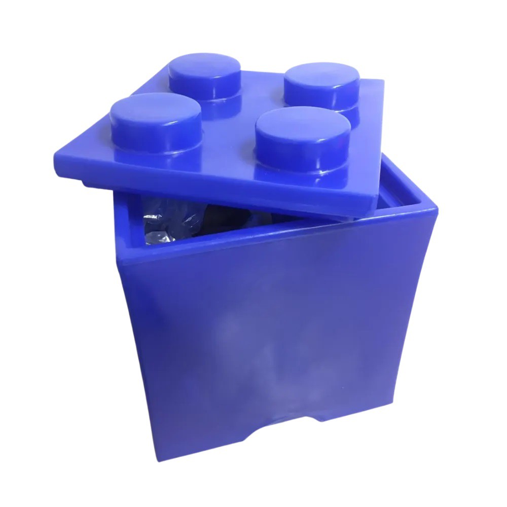 Caixa Lego - Pequeno - Baú Organizador - Azul - 6102 - Tavo Brinks - Real  Brinquedos