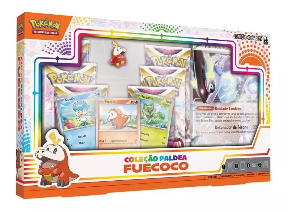 Box Pokémon Coleção Parceiros de Paldea Meowscarada ex - Deck de