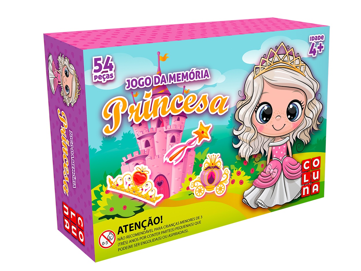 Jogo da memória princesas  Jogos de memória, Afetividade na