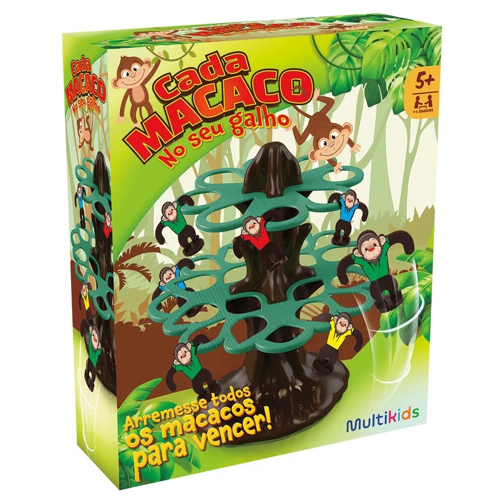 Jogo Cada Macaco No Seu Galho - BR1775 - Multikids - Real Brinquedos