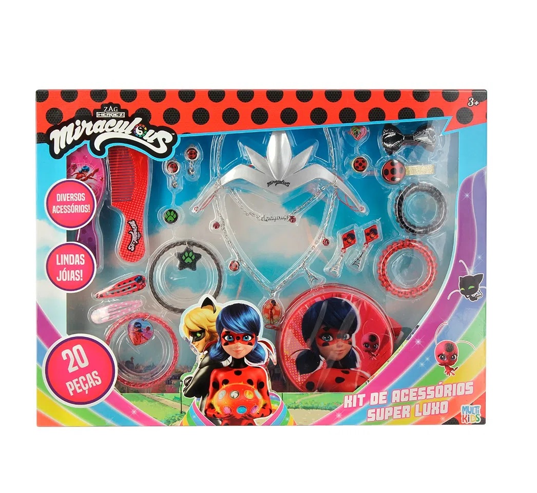 Miraculous Ladybug - Kit de Acessórios - 20 Peças - BR1765 - Multikid -  Real Brinquedos