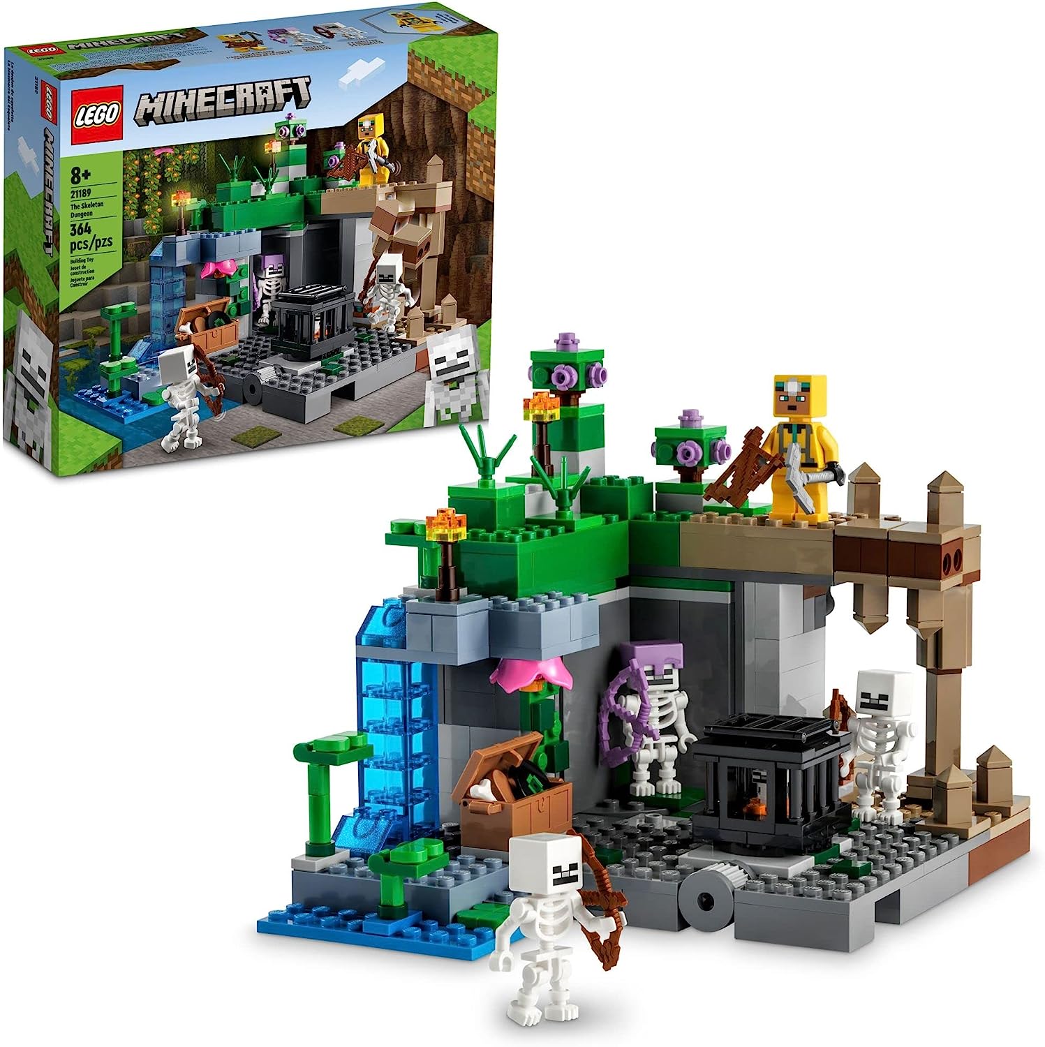 Lego Minecraft 242 peças - A Casa do Axolotl - 21247 Lego - Real Brinquedos