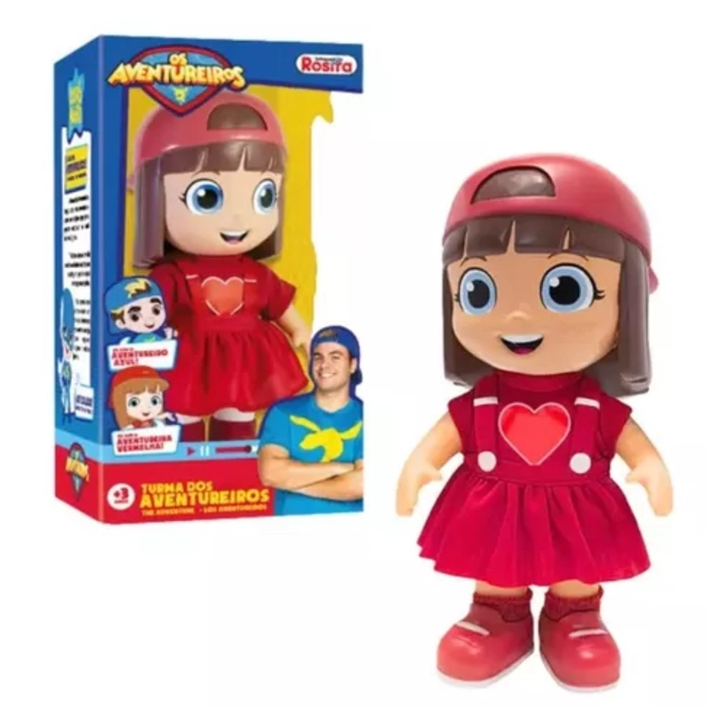 Boneca Aventureira Vermelha Gi - 1241 - Novabrink - Real Brinquedos