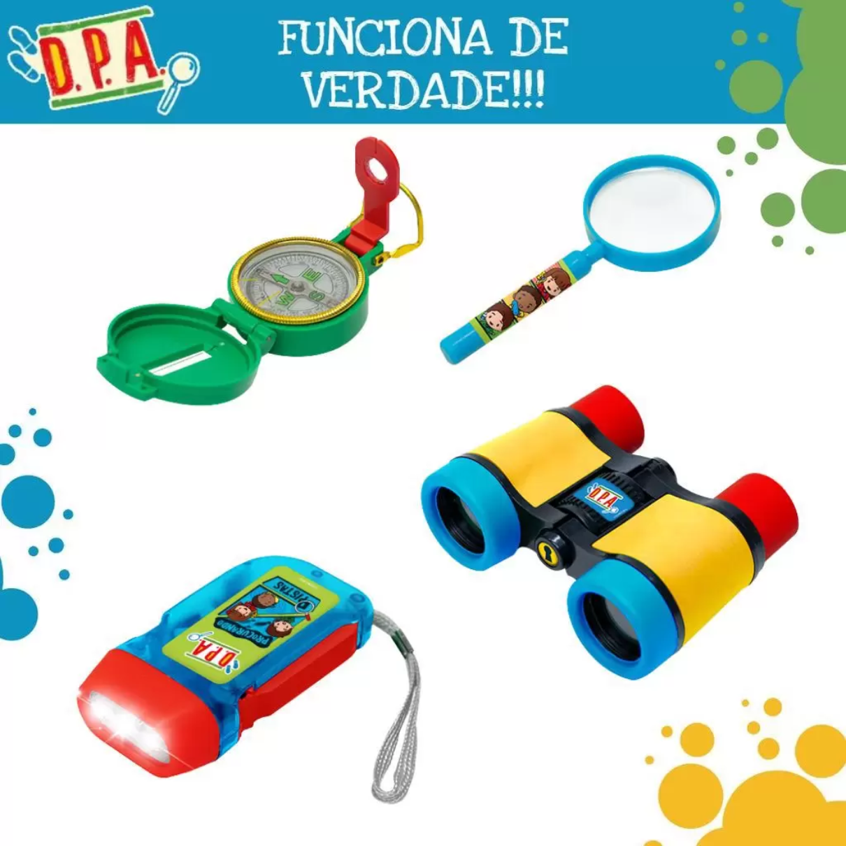 Kit DPA Acessórios Detetive Do Prédio Azul Com Luz E Adesivo - Real ...