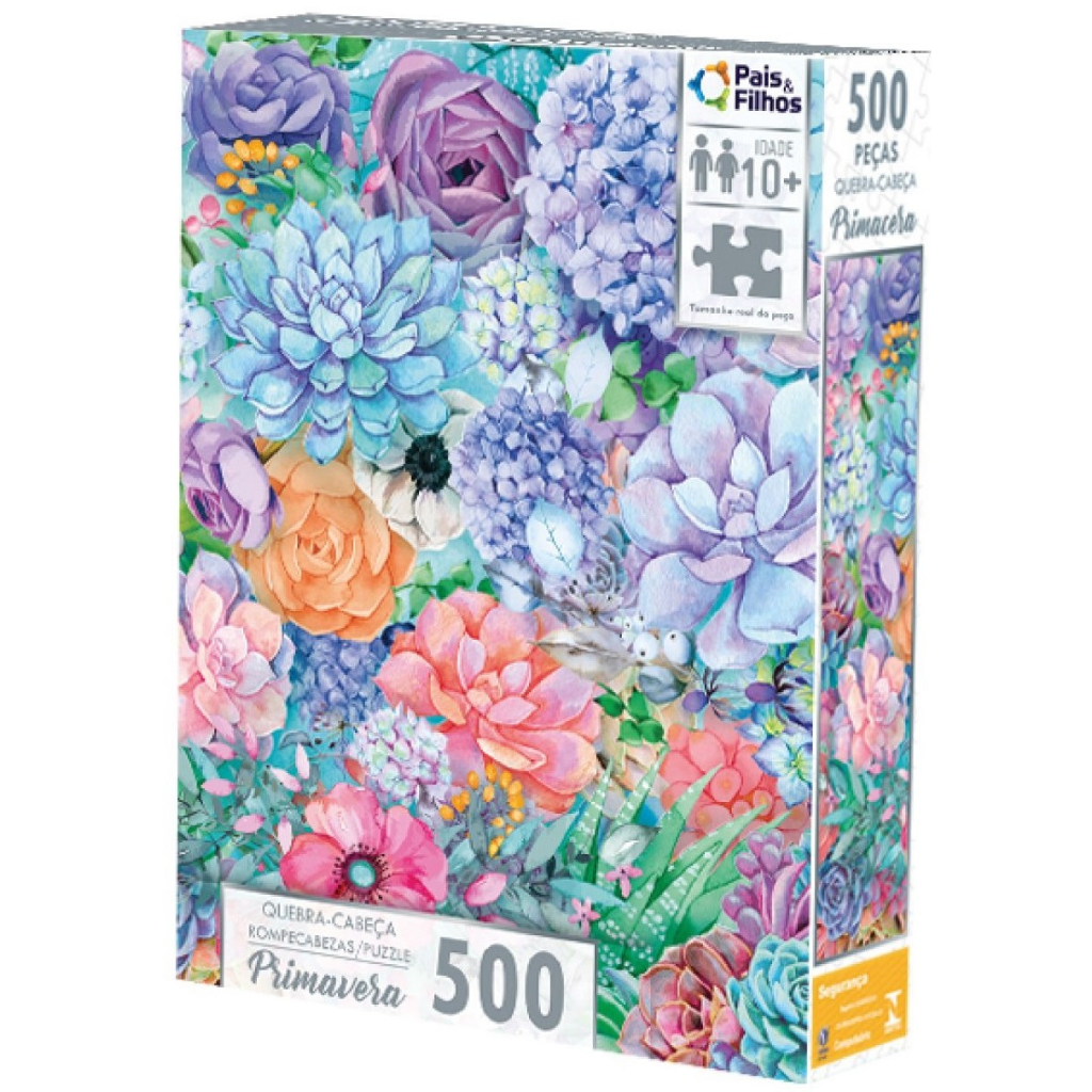 Quebra-Cabeça Primavera - 500 Peças - 791842 - Pais e filhos - Real ...