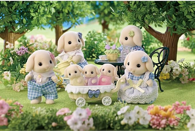 Sylvanian Families Família Dos Coelhos Floral - 5735 - Epoch - Real ...