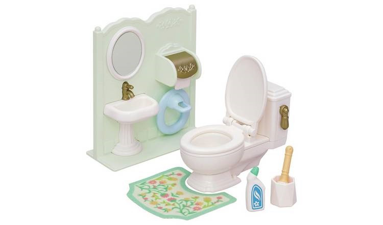 Sylvanian Families - Les Toilettes - 5740 - Set De Mobilier Complet Pour Mini Poupées