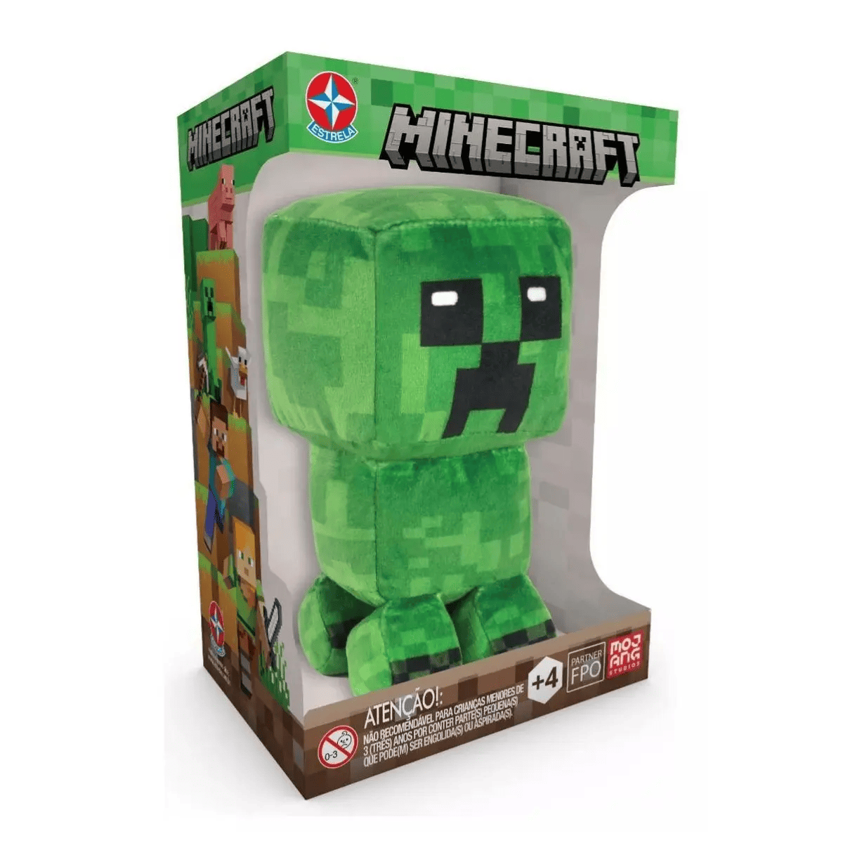 Pelúcia Creeper Minecraft - 5800045 - Estrela - Real Brinquedos