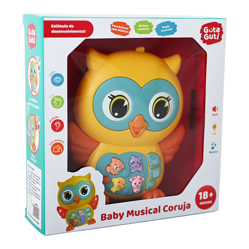 Baby Musical Coruja - DMB6841 - Dm Toys - Real Brinquedos
