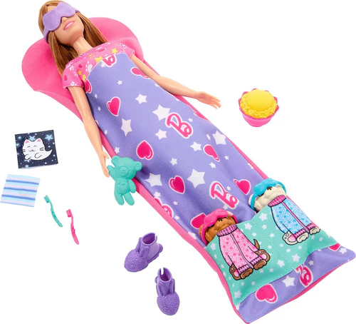 Barbie Festa Do Pijama Com Cachorrinhos - HXN01 - Mattel - Real Brinquedos