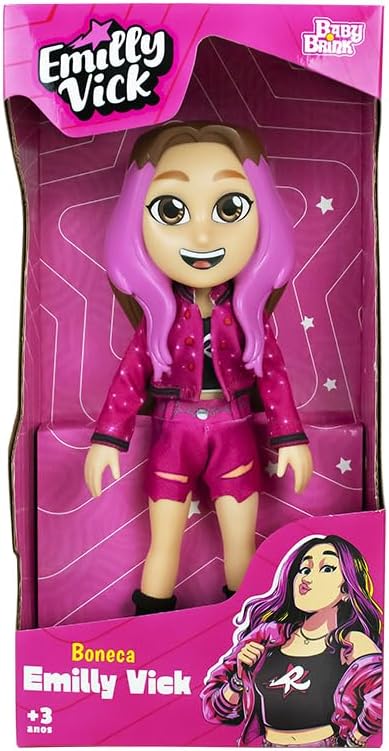 Boneca Emilly Vick Dos Rosa - 25 cm - Novabrink - Real Brinquedos