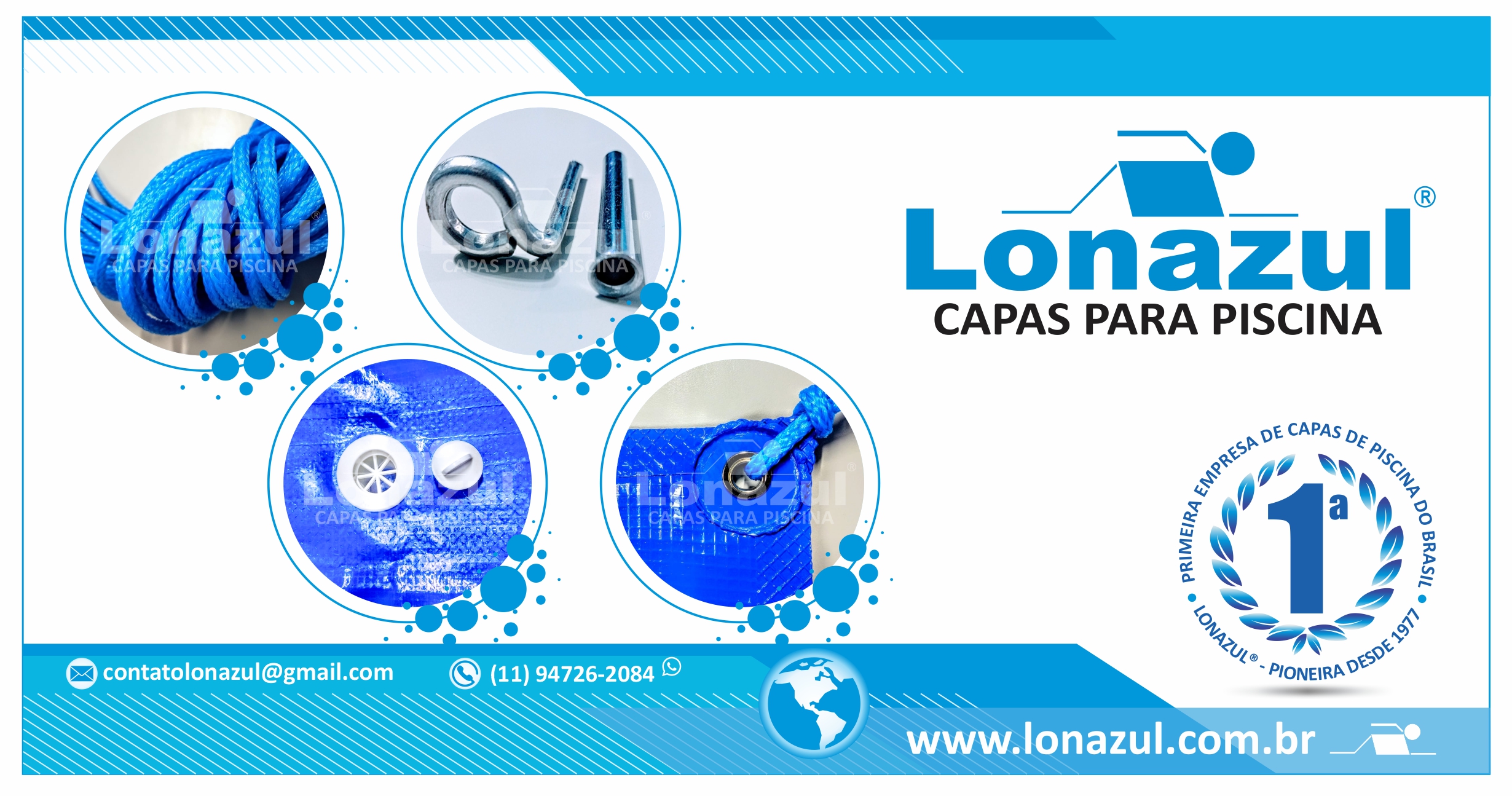 Lona Azul Para Piscina 8x3 Pvc Vinil 500 Micras 3x8 Lonazul Capas Para Piscina 4605