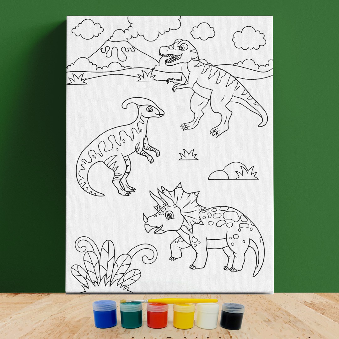 Tela Para Pintura Infantil Colorir Pintar Canvas Unicórnio com Tinta e  Pincel