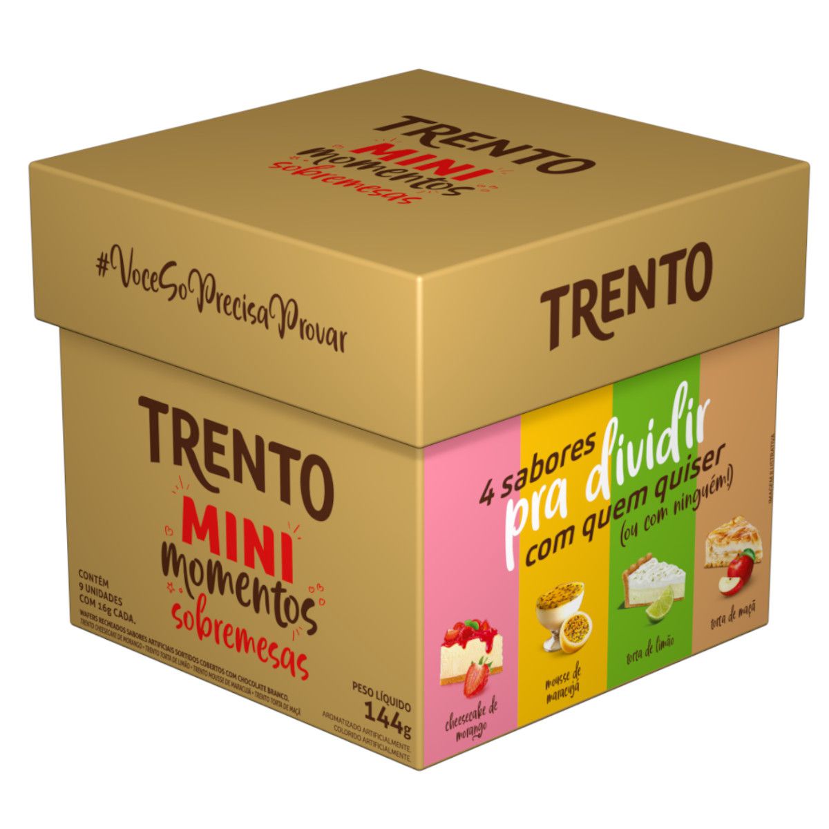 Wafer Trento Mini Momentos 144g9x16g - Peccin - Os melhores