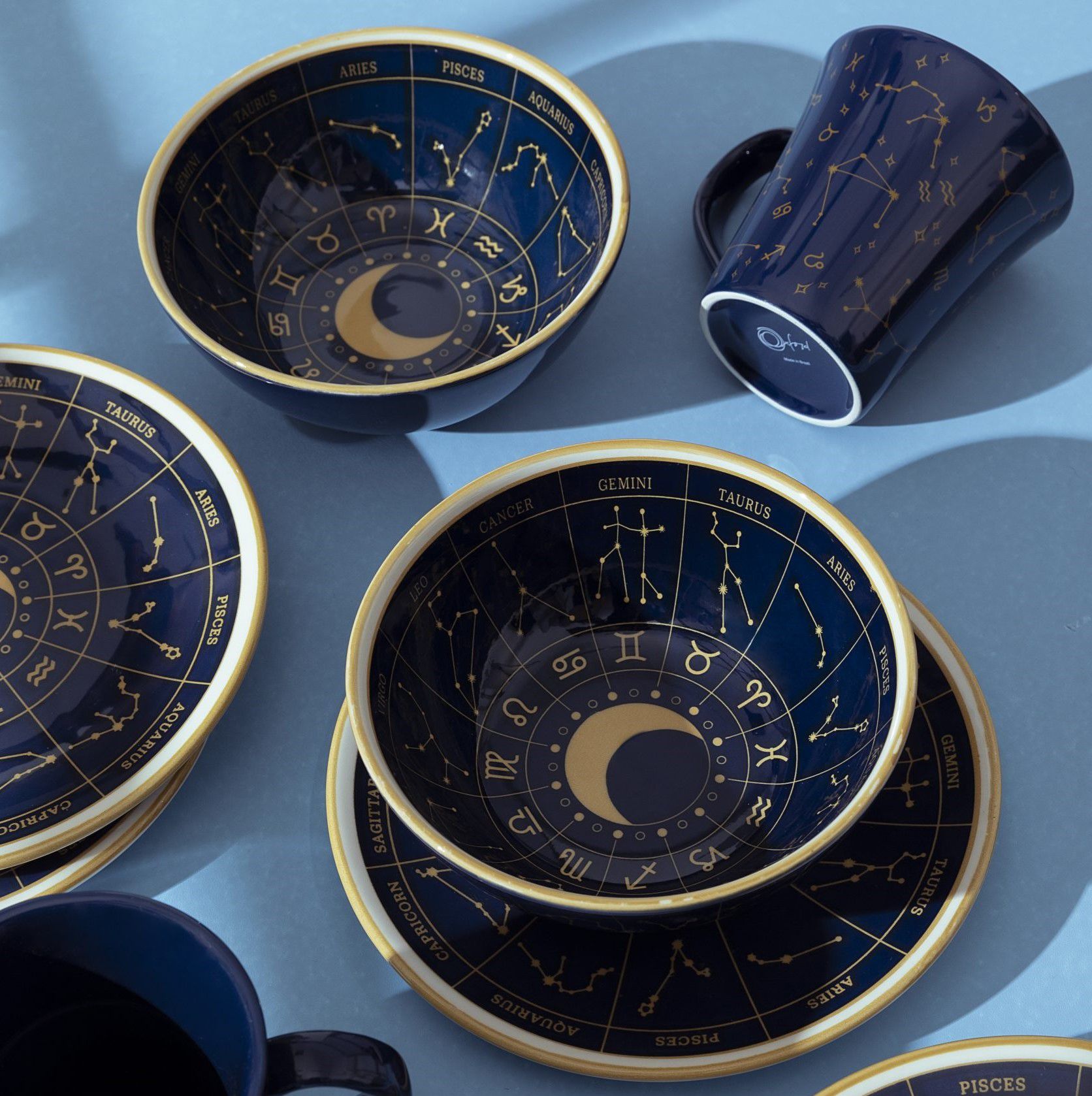 Conjunto De Lanche 3 Peças - Modelo Zodiaco Oxford - Amarinne Home