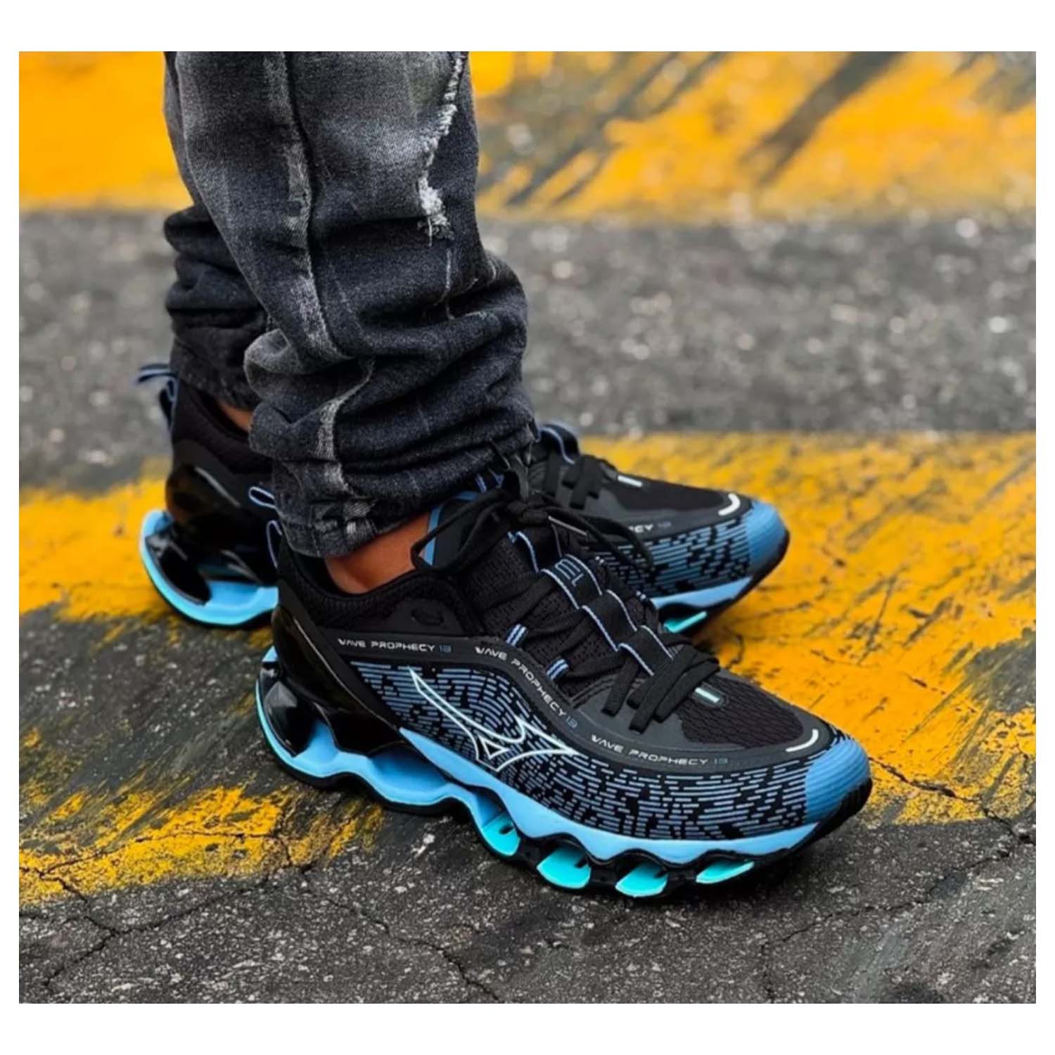 Tênis Mizuno Prophecy 13 Azul Claro Lançamento Macio Oferta ! - BMSHOPDROP