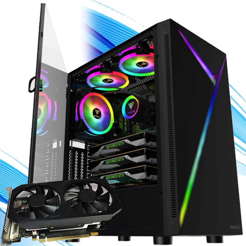 PC Gamer X2, Ryzen 7 5700g, GeForce RTX 3050, 16GB DDR4, 500GB SSD NVMe,  Gabinete Lateral de Acrílico - Nova Era Games e Informática