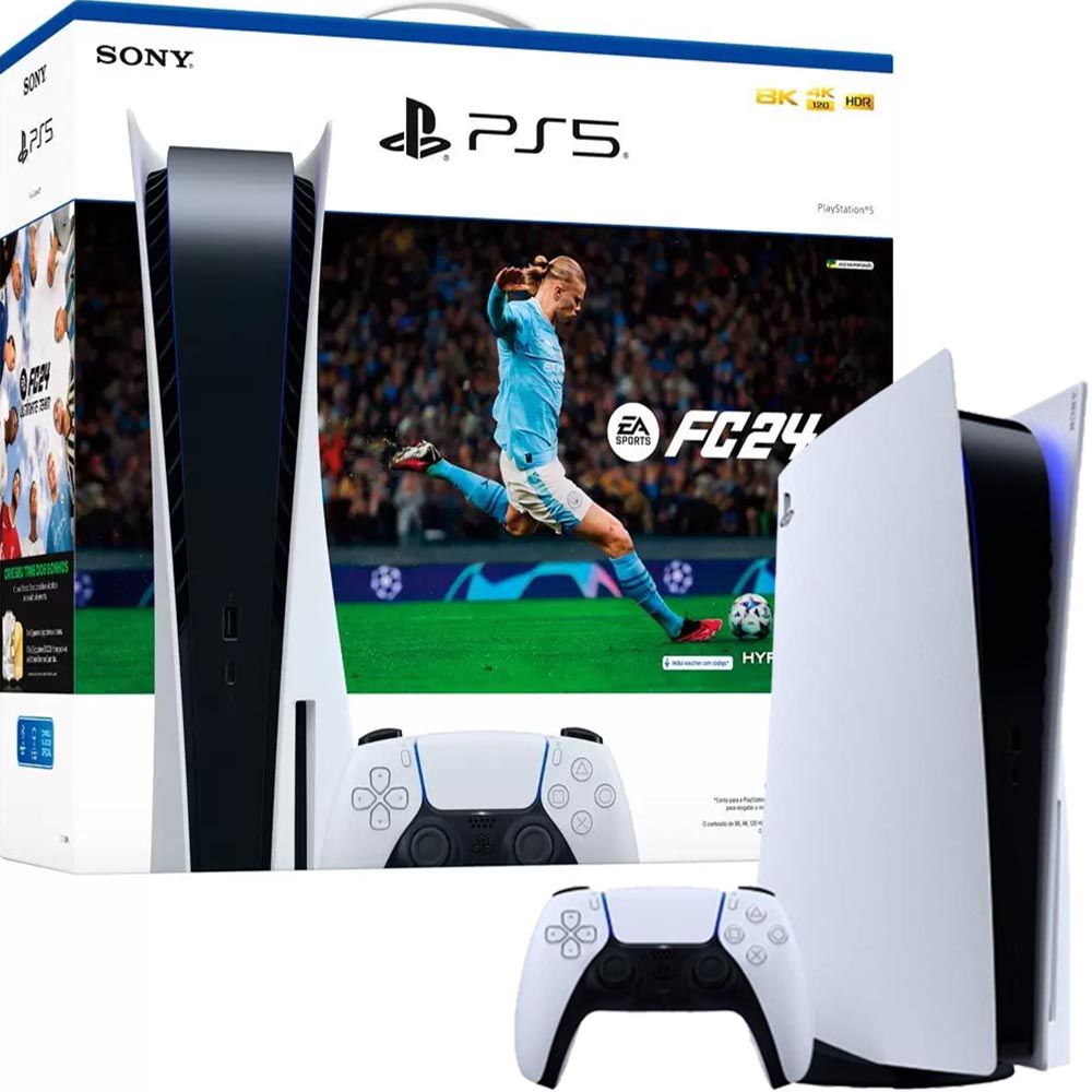 Playstation 5, Fifa 2024, EA Sports FC 24 Bundle, Com Leitor, Novo Modelo  CFI-1214A - Nova Era Games e Informática