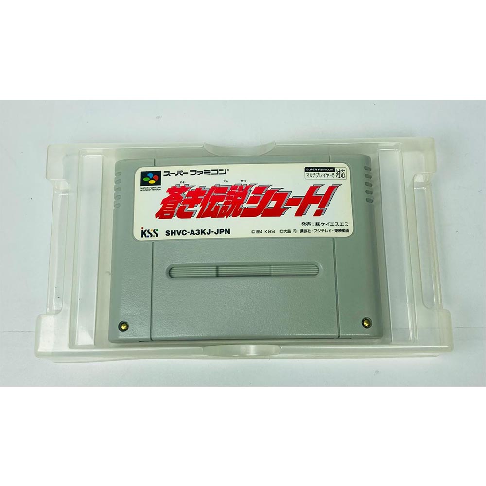 Jeu Super Famicom Aoki Densetsu Shoot! - Japonais, NEUF (notice Incluse), Boîte Abîmée