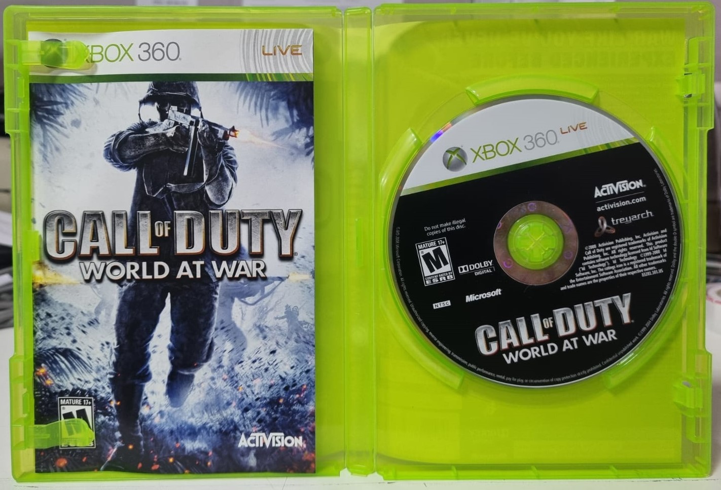 Call Of Duty World At War - Xbox 360 - Version PAL Française - État Comme Neuf