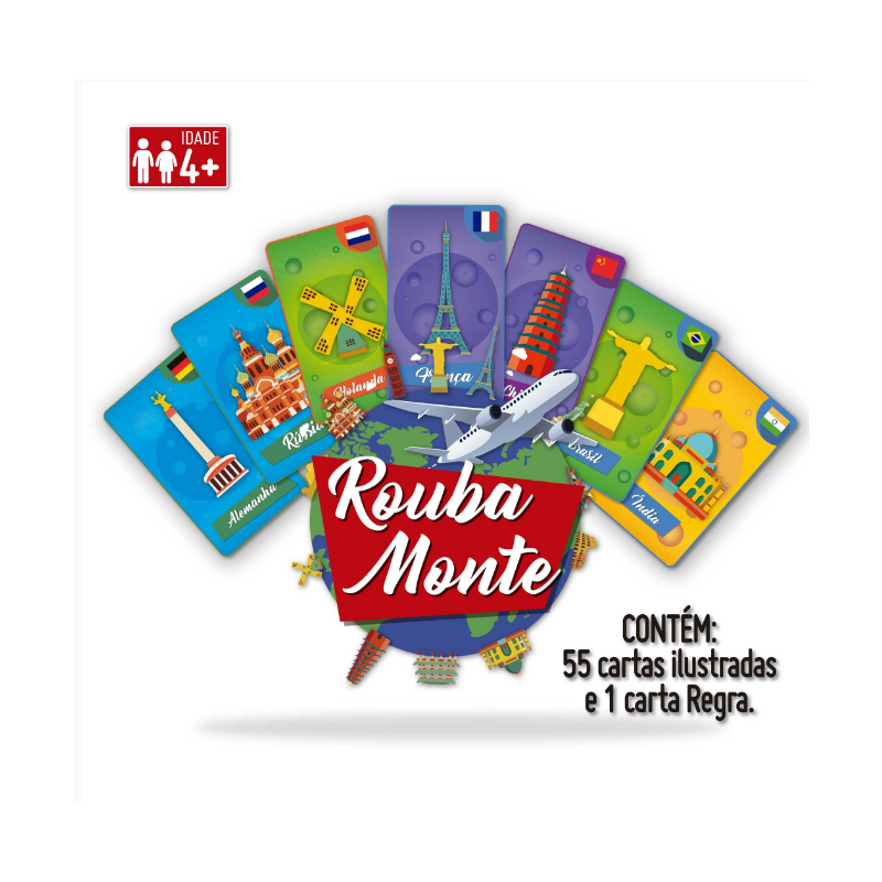 Jogo de cartas rouba monte - volta ao mundo Pais e filhos - Shopel ...