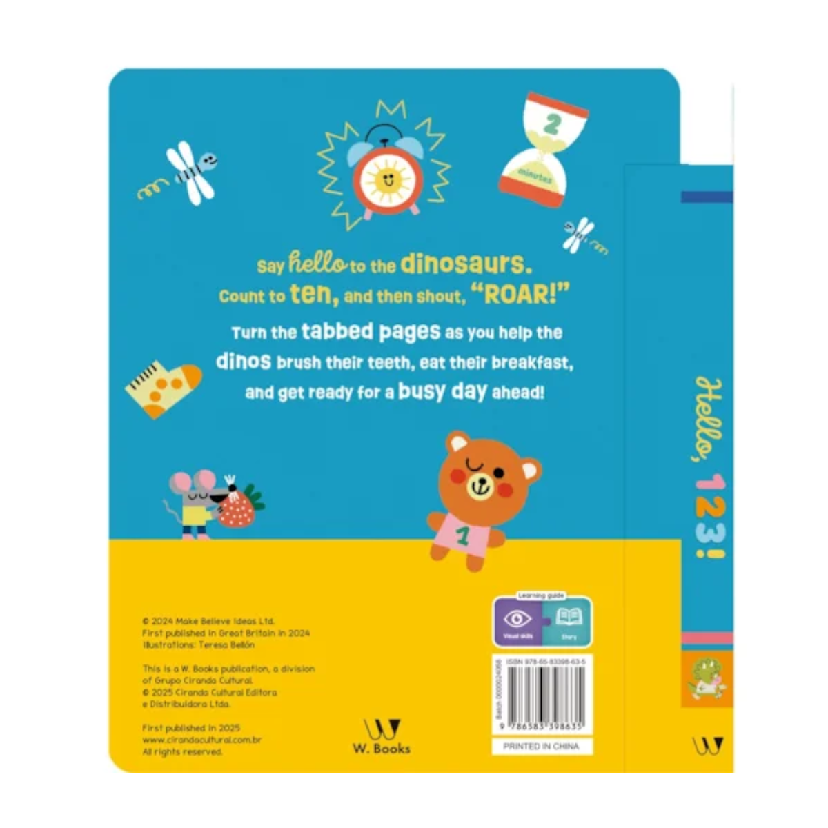 Livro Infantil Hello 123 Dinossauro Ciranda Cultural - Shopel Papelaria