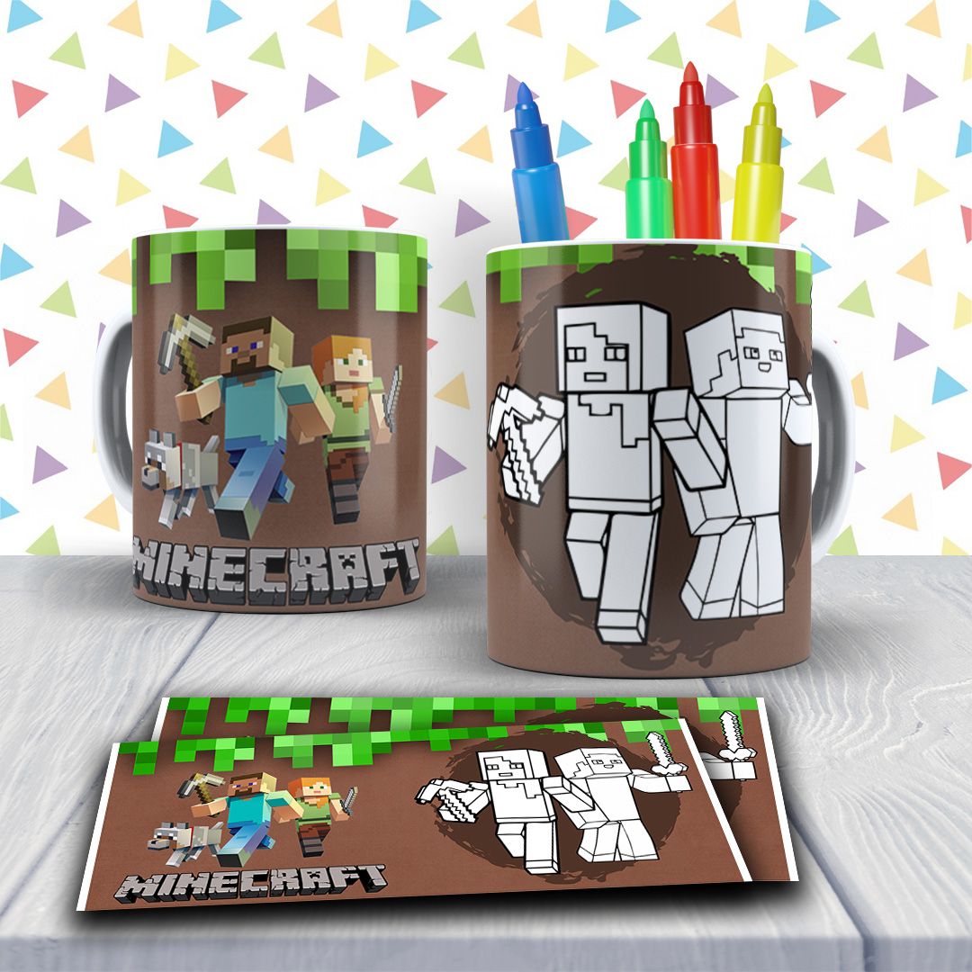 Minecraft desenho  Compre Produtos Personalizados no Elo7