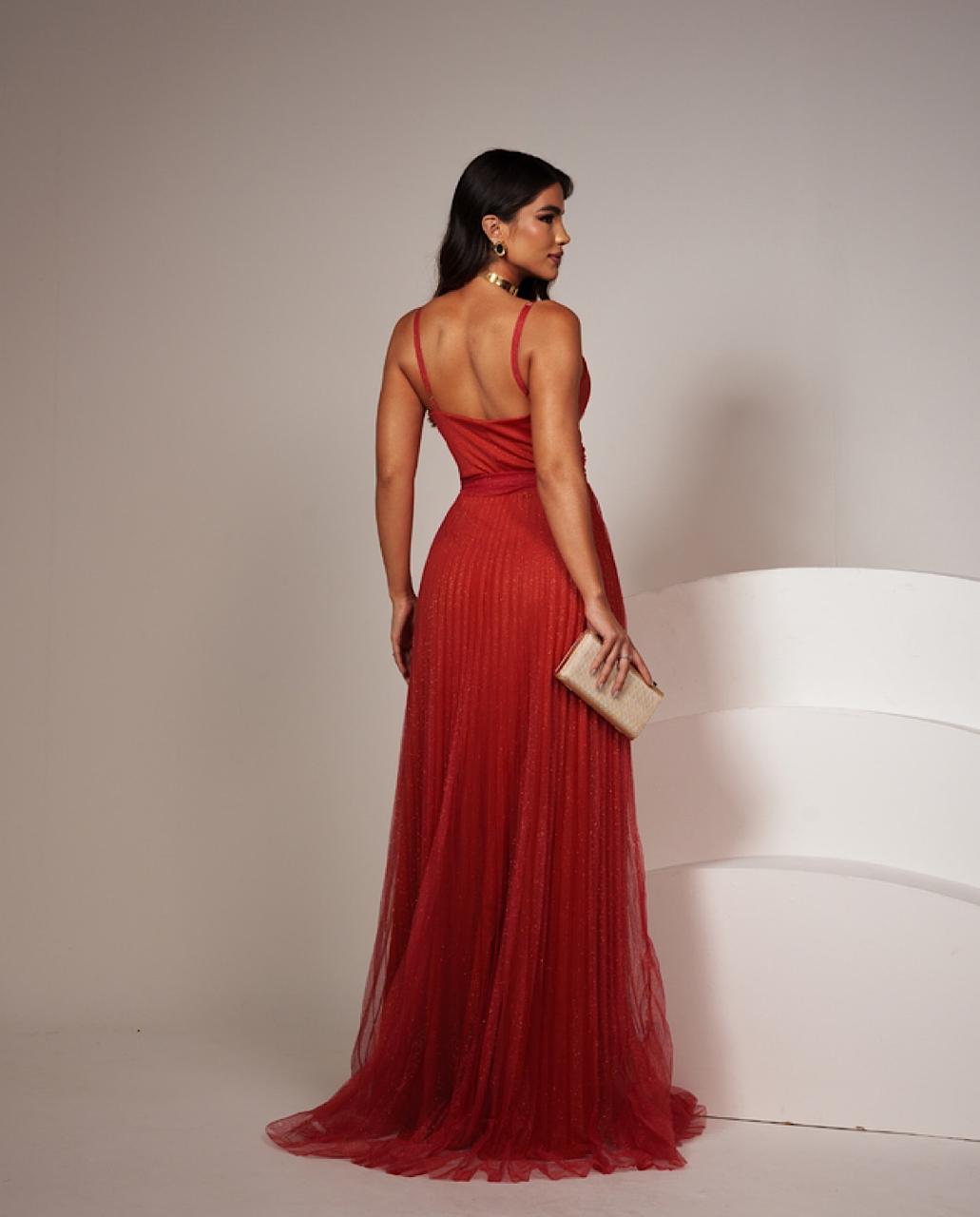 Joanne Sin Tirante Novio Gasa Vestidos Terracota