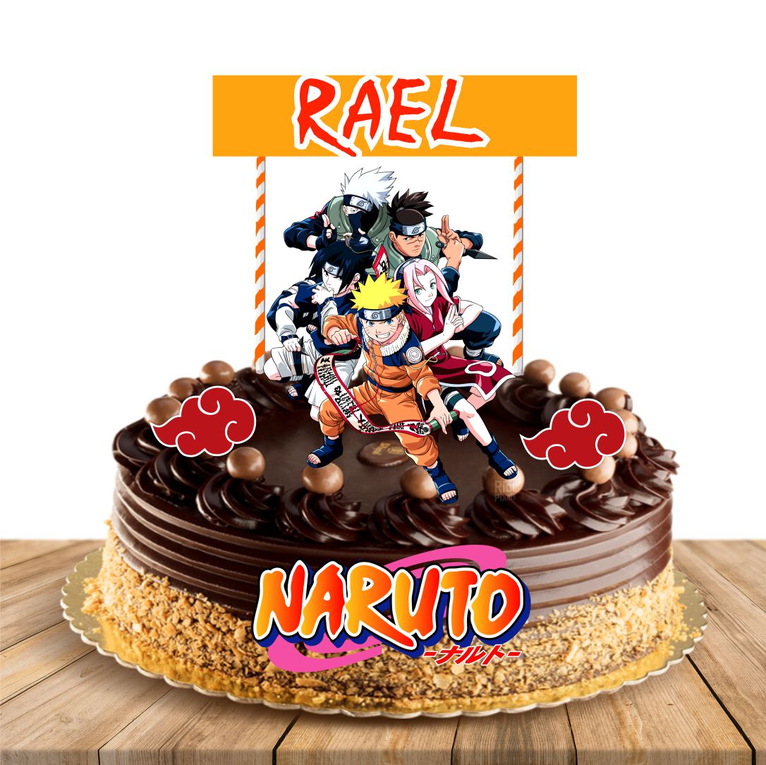 Topo de Bolo Naruto Com TODO - Todo Amor Personalizados