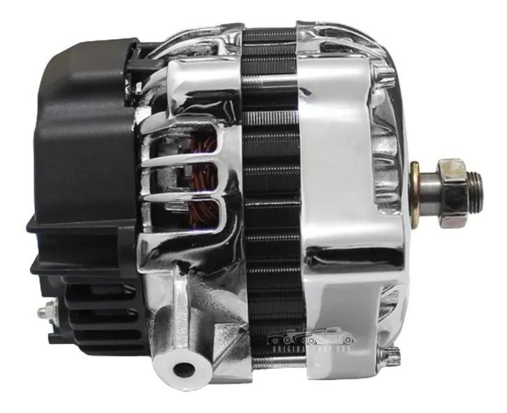 Alternador Autoexcitante Cromado De 1 Cable 120 A Para Gm