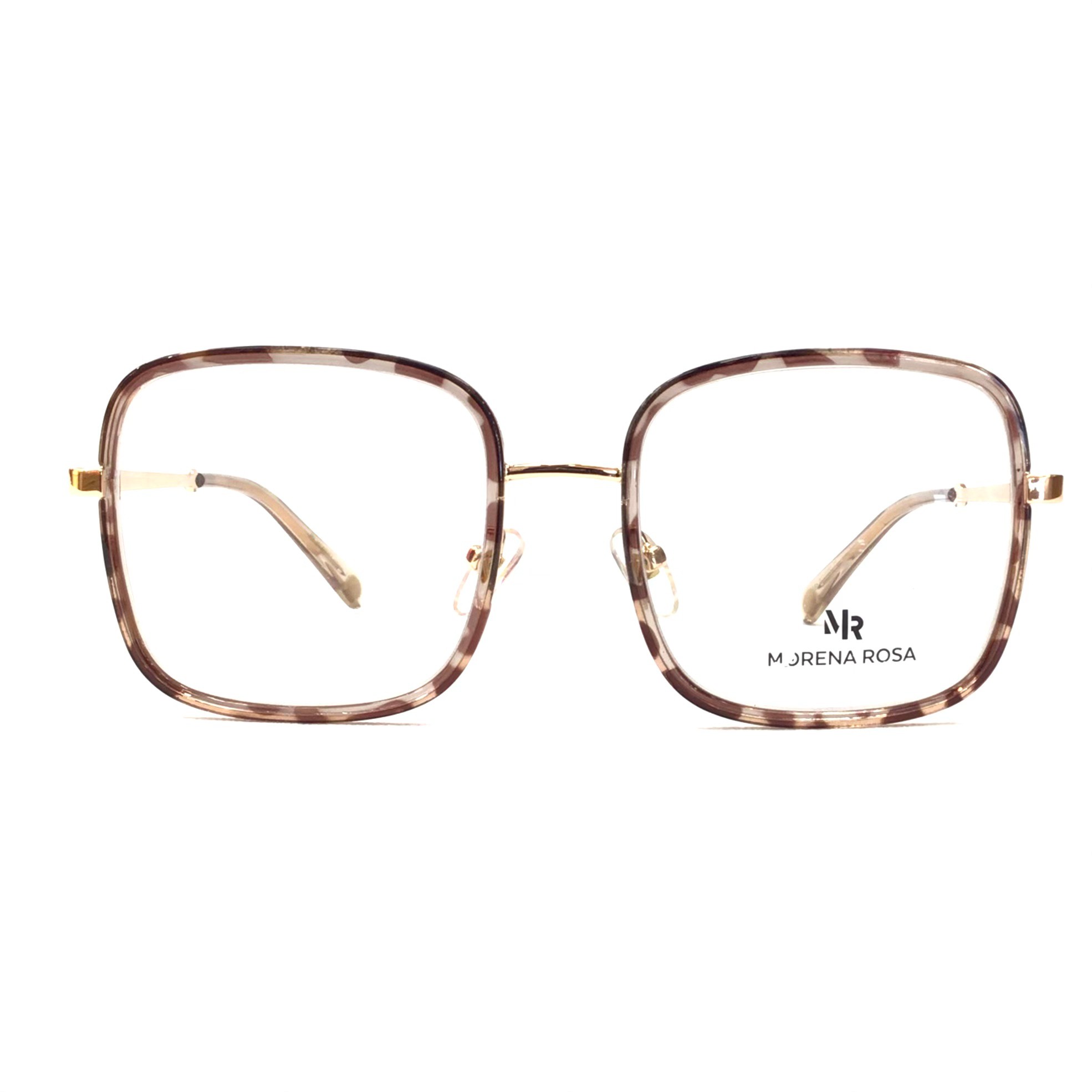 Óculos de Grau Feminino Morena Rosa Quadrado Dourado com Rajado 131/RX -  Ótica Bubo Bubo